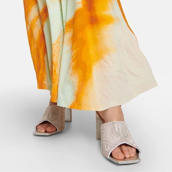 SIMKHAI Asia 90MM Crystal-Embellished Leather Mules size 41 - Picture 3 of 16